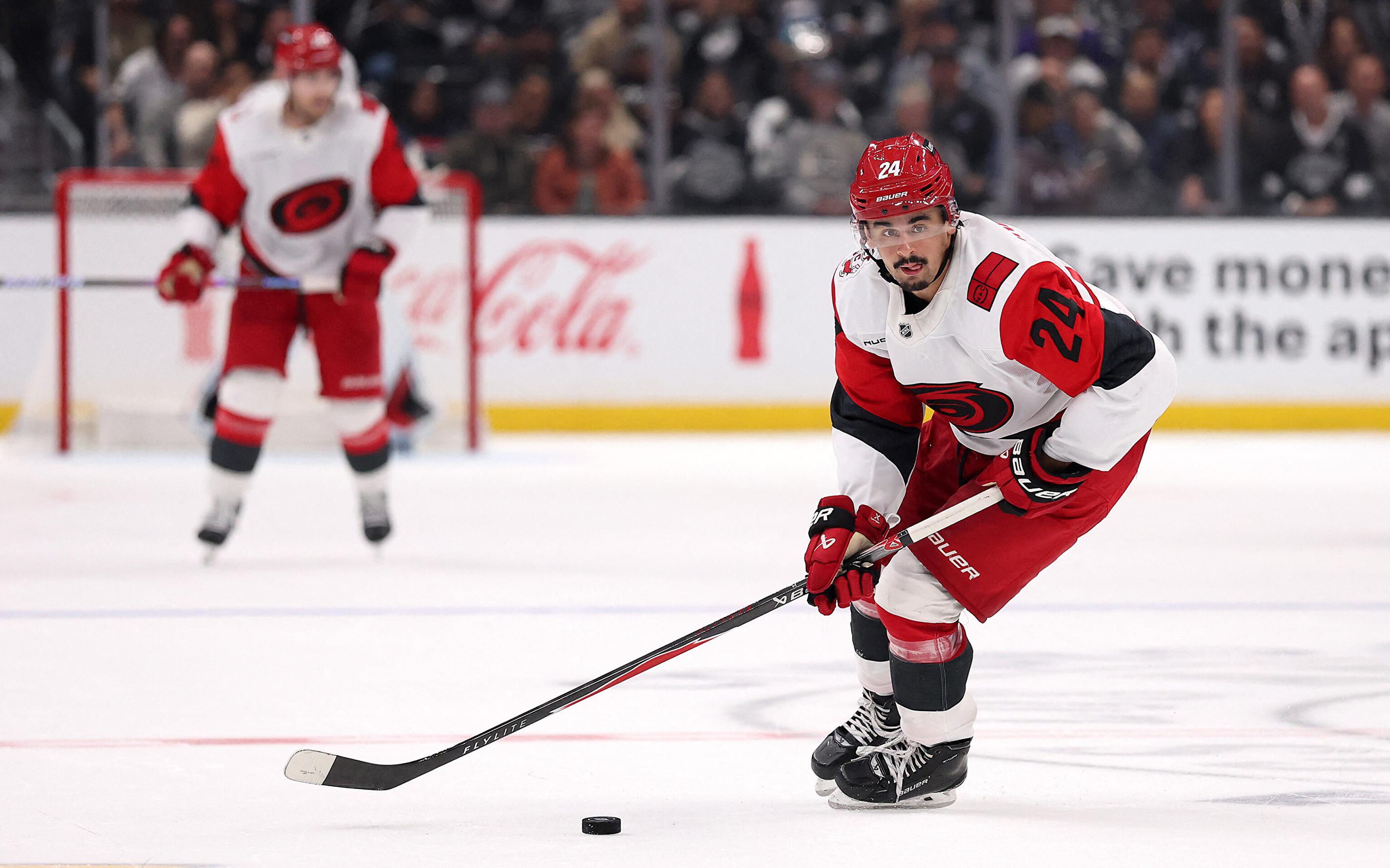 Seth Jarvis in Carolina Hurricanes uniform during the 2025 season