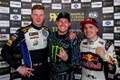 Rallikrossi MM-sarja hooaja viimane etapp Argentinas. Johan Kristoffersson (vasakult), Andreas Bakkerud ja Toomas Heikkinen.