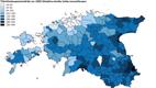 Количество пенсионеров по нетрудоспособности на 1000 человек населения по состоянию на конец 2015 года.