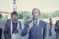 Eesti TV ja Raadio töötajad laulupeol: Tiit Mets ja reporter Ivar Trikkel. 1980