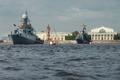Военно-морской парад в Санкт-Петербурге.