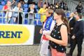 Kersti Kaljulaid jalgpalli Premium liiga mängul