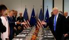 Donald Trump koos ministritega kohtumisel ELi esindajatega Brüsselis.