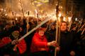 Факельное шествие в 109-ю годовщину со дня рождения Степана Бандеры в Киеве.
