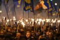 Факельное шествие в 109-ю годовщину со дня рождения Степана Бандеры в Киеве.