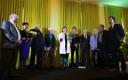 Endised kultuuriministrid: (vasakult) Rein Lang, Laine Randjärv, Raivo Palmaru, Jaak Kaarma, Signe Kivi, Margus Allikmaa, Jaak Allik, Märt Kubo, Paul-Erik Rummo ja praegune minister Indrek Saar