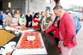 Фестиваль клубники на рынке у Балтийского вокзала.
