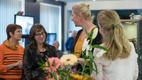 Anneli Tõevere raamatuesitlus ruudulises fuajees.