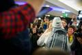 Встреча Келли Сильдару в Таллиннском аэропорту.