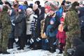 Поднятие государственного флага в Нарве 24 февраля 2022 года.