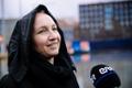 Перфоманс Полины Кузнецовой на площади Вабадузе в Таллинне.
