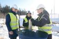 Закладка краеугольного камня стрелкового тира на территории Вируской тюрьмы.