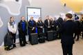 Сборная Эстонии по плаванию в Таллиннском аэропорту.