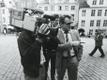 AK võttegrupp võttel Raekoja platsil (1980-ndad)