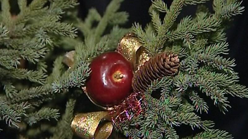 This is image is a photo illustration and not the actual first Christmas tree.