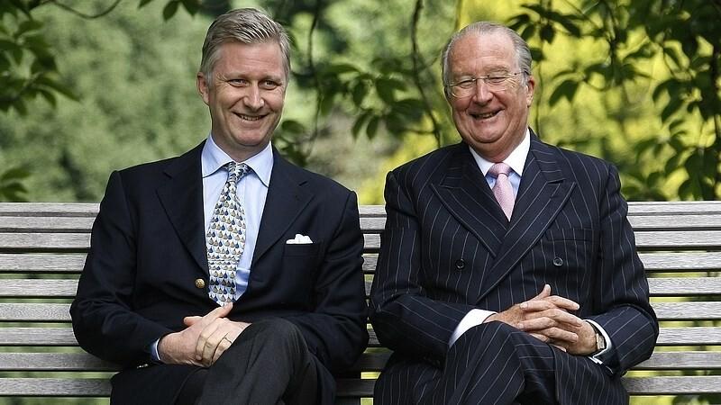 Belgia tulevane kuningas, kroonprints Philippe ja tema isa, troonilt lahkuv kuningas Albert II.
