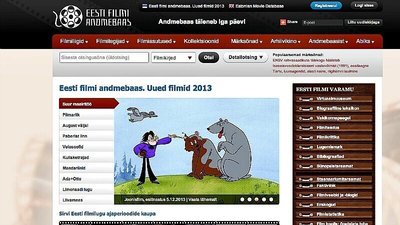 efis.ee Eesti Filmi Andmebaasi veeb