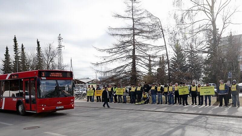 Bussijuhtide streik 2014. aastal.