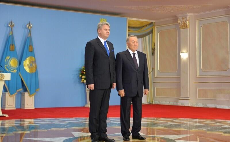 Suursaadik Jaan Reinhold ja Kasahstani president Nursultan Nazarbajev