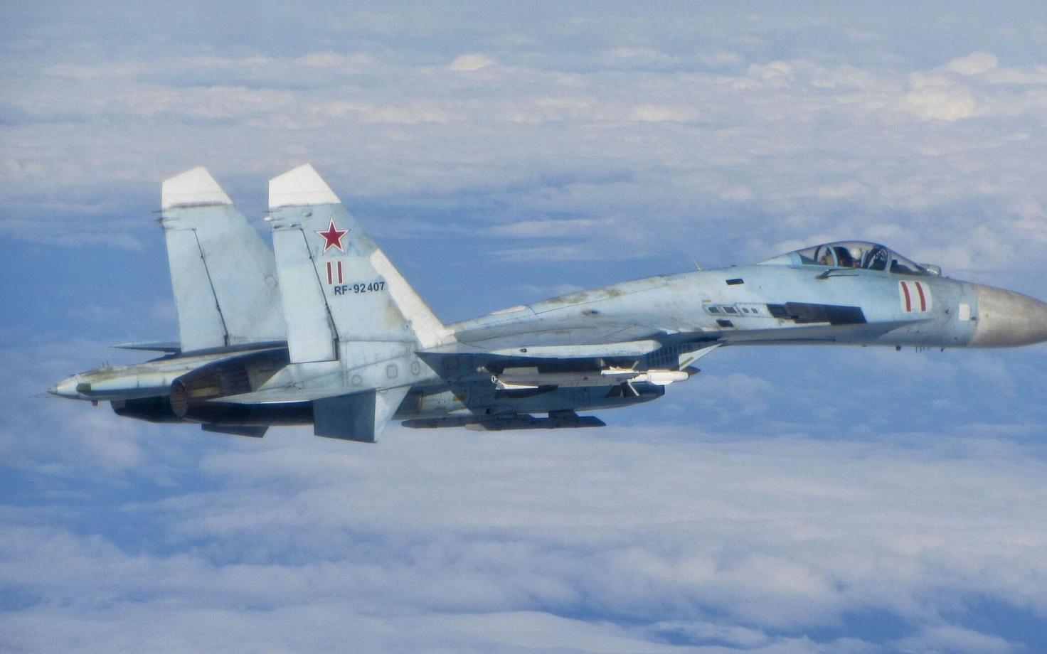 Vene õhujõudude SU-27 Läänemere kohal