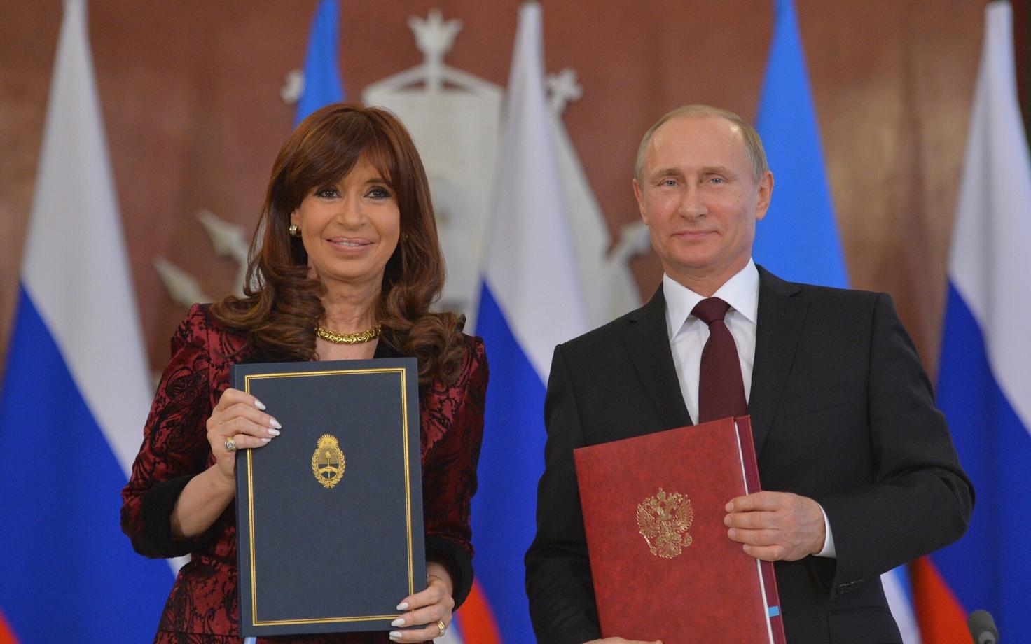 Cristina Fernandez de Kirchner ja Vladimir Putin eile Moskvas