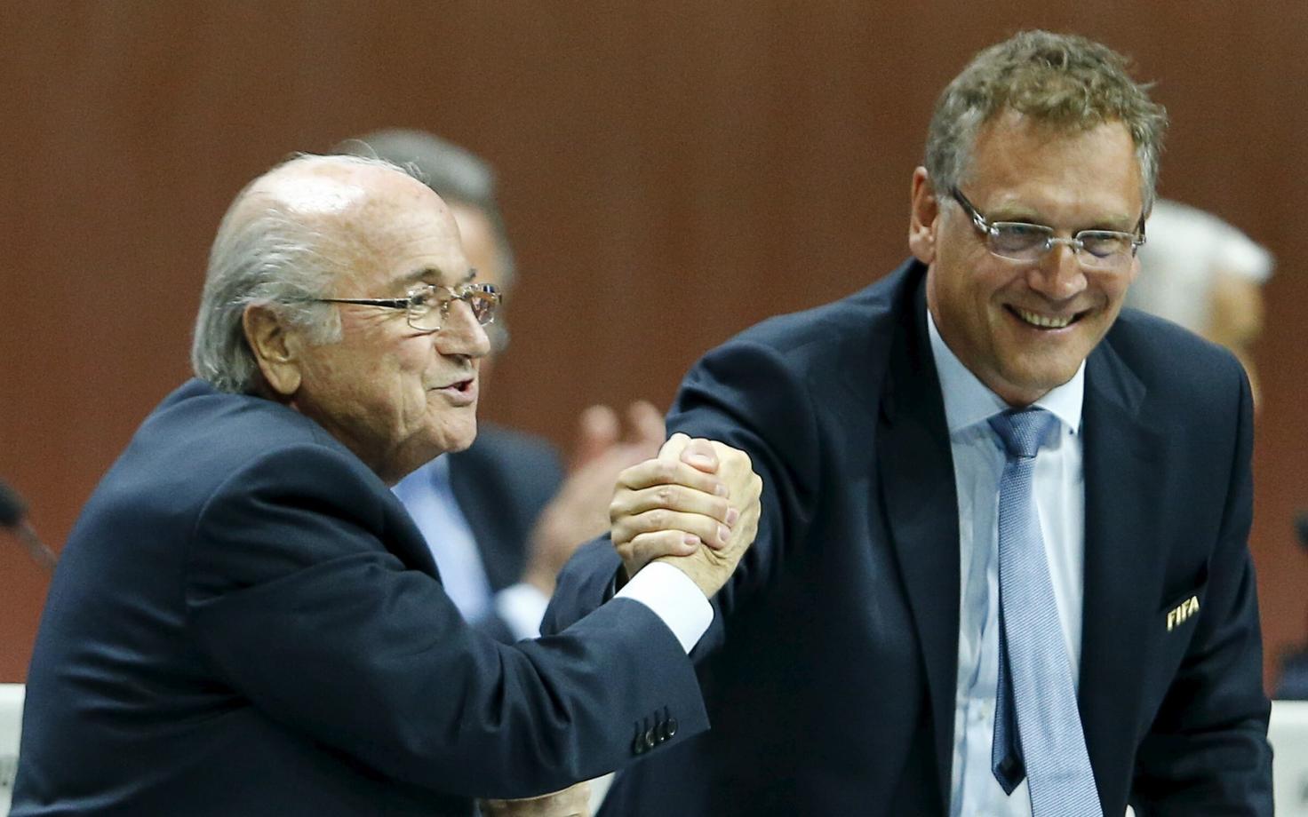 Sepp Blatter ja Jerome Valcke