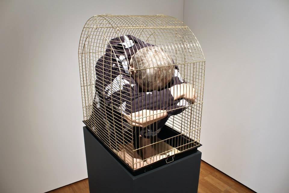 Marko Mäetamm. „Autoportree puuris”. 2015, segatehnika. Kunstniku ja Temnikova & Kasela Galerii loal