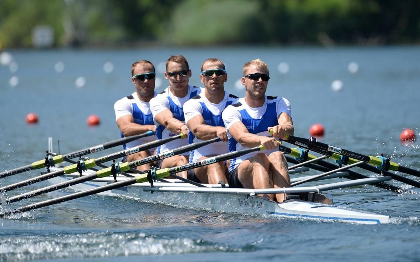 Eesti neljapaat koosseisus (vasakult) Andrei Jämsä, Allar Raja, Tõnu Endrekson ja Kaspar Taimsoo.