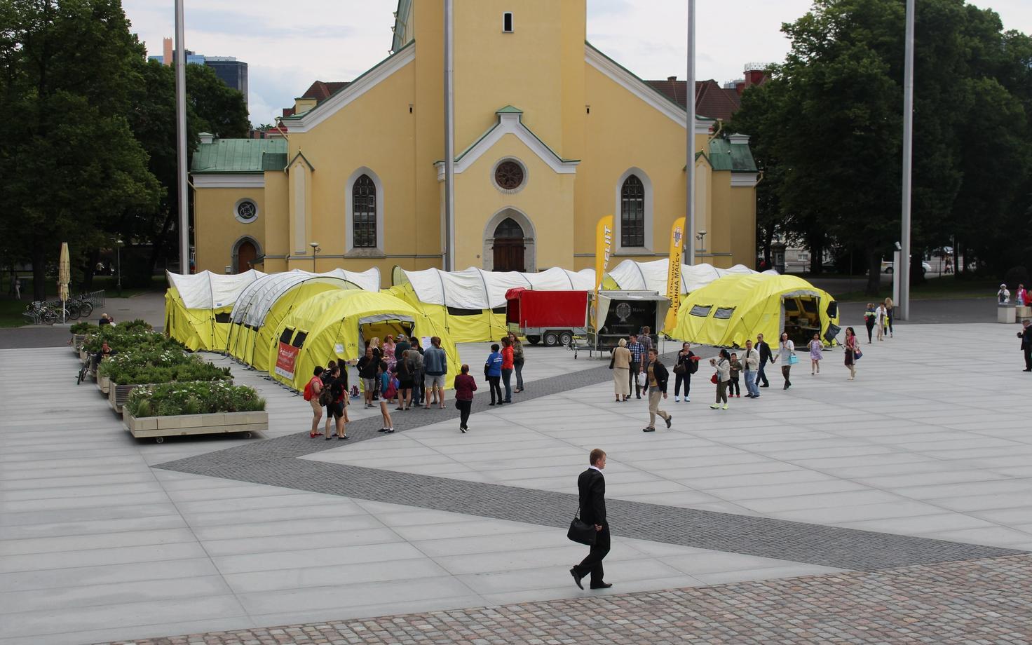 Vabaduse väljakule üles seatud doonoritelk
