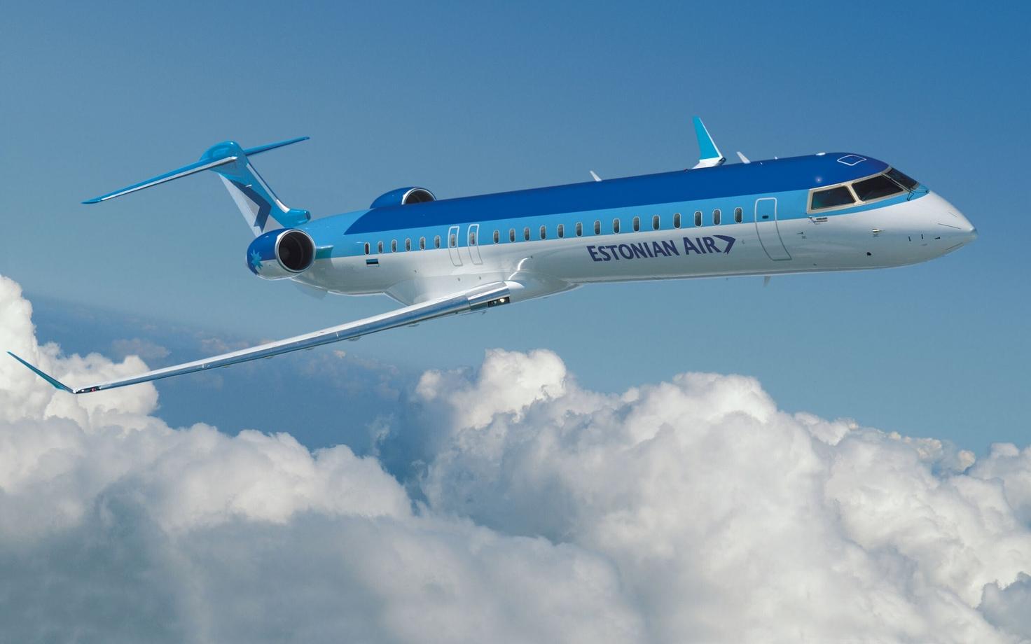 One of Estonian Air's recently acquired Bombardier CRJ900s