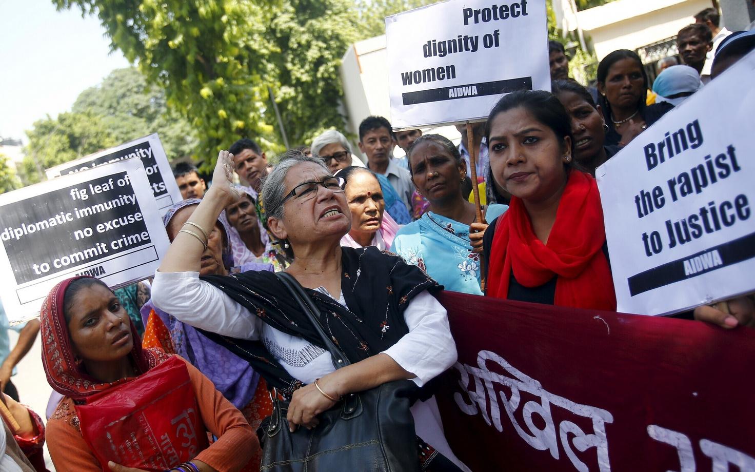 India naiste vägistamisvastane meeleavaldus septembris New Delhis.