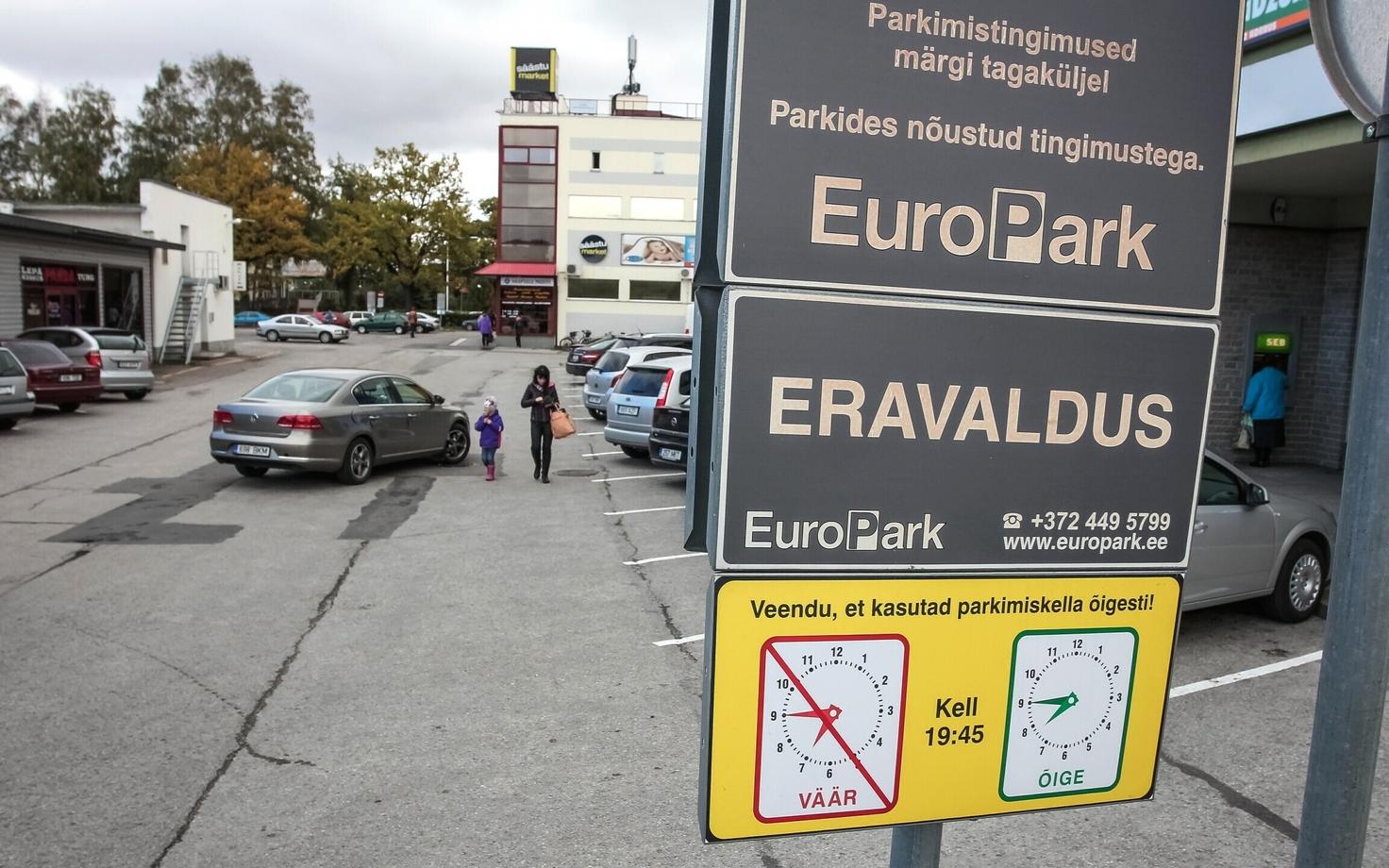 Europarki parkla.