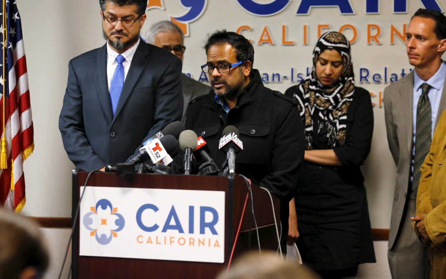Муж сестры Саида Фарука Фархан Хан, пресс-конференция CAIR.