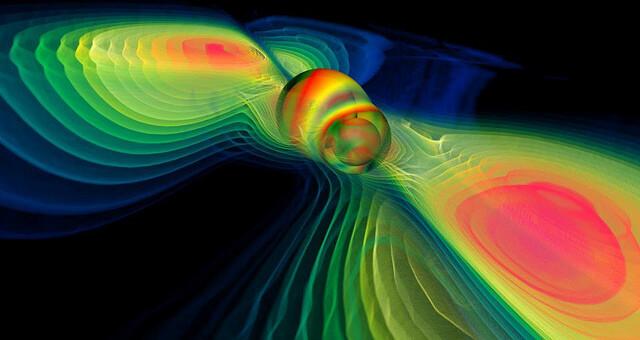 Gravitatsioonilaine, mis tekib pärast mustade aukude kokkupõrget.