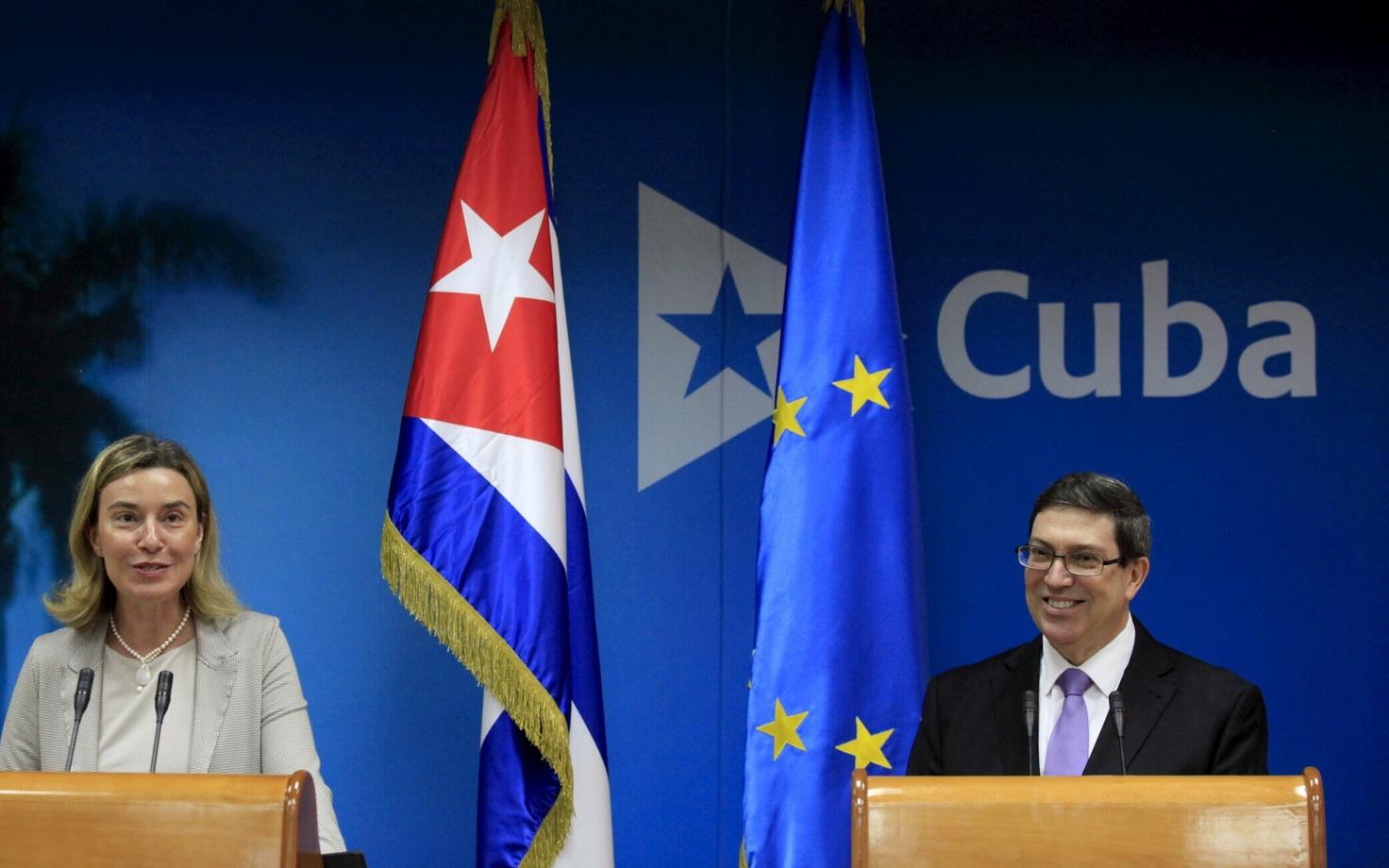 EL-i välispoliitika juht Federica Mogherini ja Kuuba välisminister Bruno Rodriguez Parrilla.