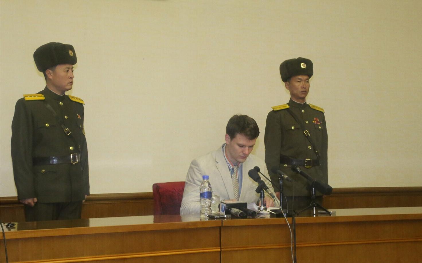 21-aastane Otto Frederick Warmbier veebruaris võimude korraldatud pressikonverentsil