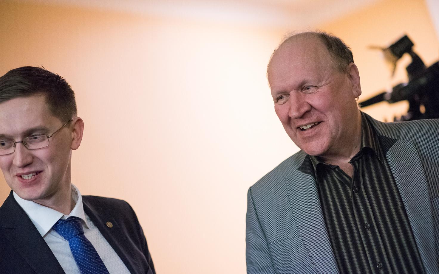 EKRE fraktsiooni liikmed Jaak Madison ja Mart Helme.
