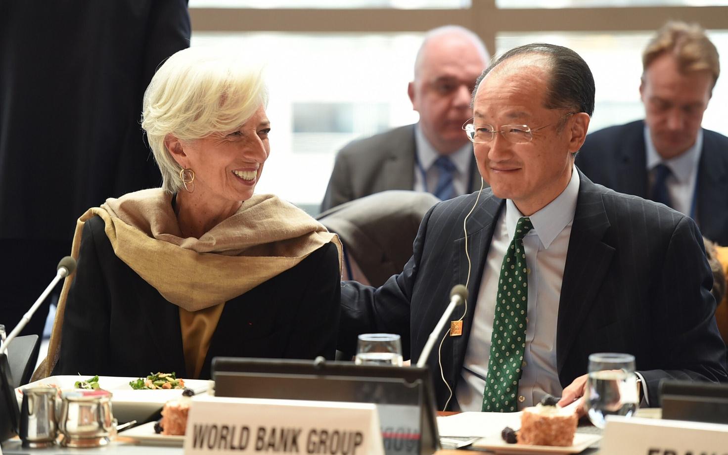 IMF-i juht Christine Lagarde ja Maailmapanga juht Jim Yong Kim.