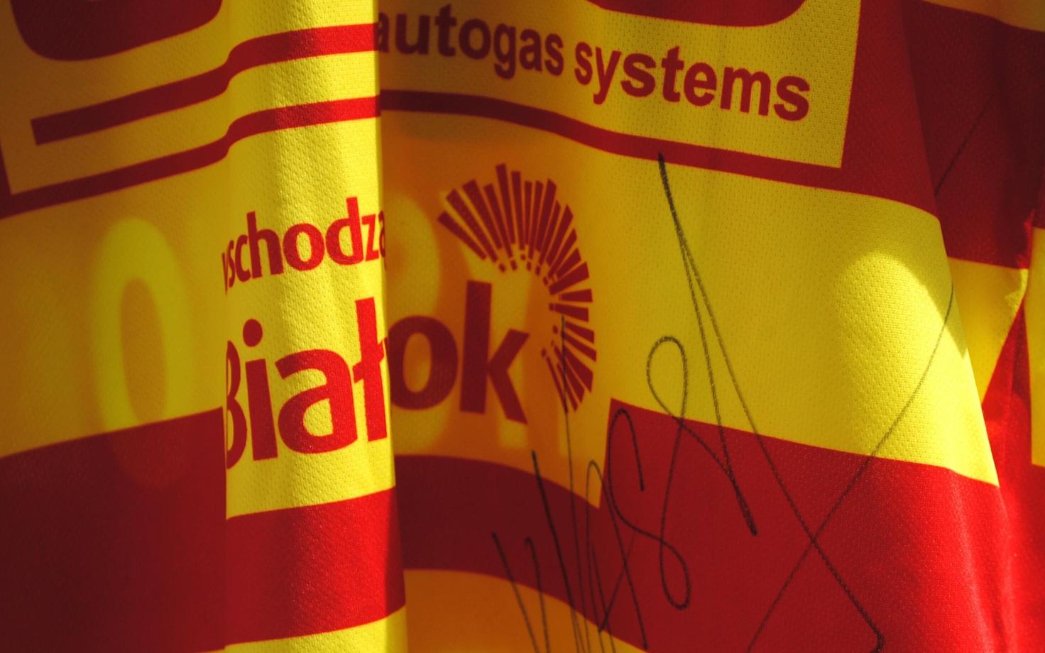 Konstantin Vassiljevi Bialystoki Jagiellonia (Poola) mängusärk autogrammiga.