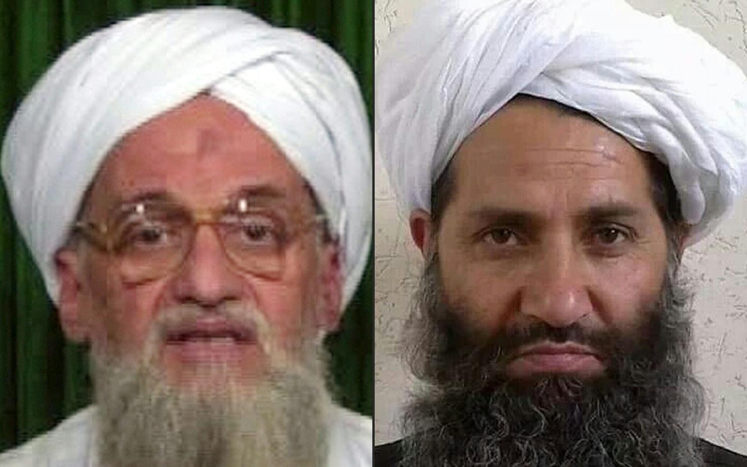Al-Qaeda juht Ayman Al-Zawahiri ja Afganistani Talibani uus juht Haibatullah Akhundzada.