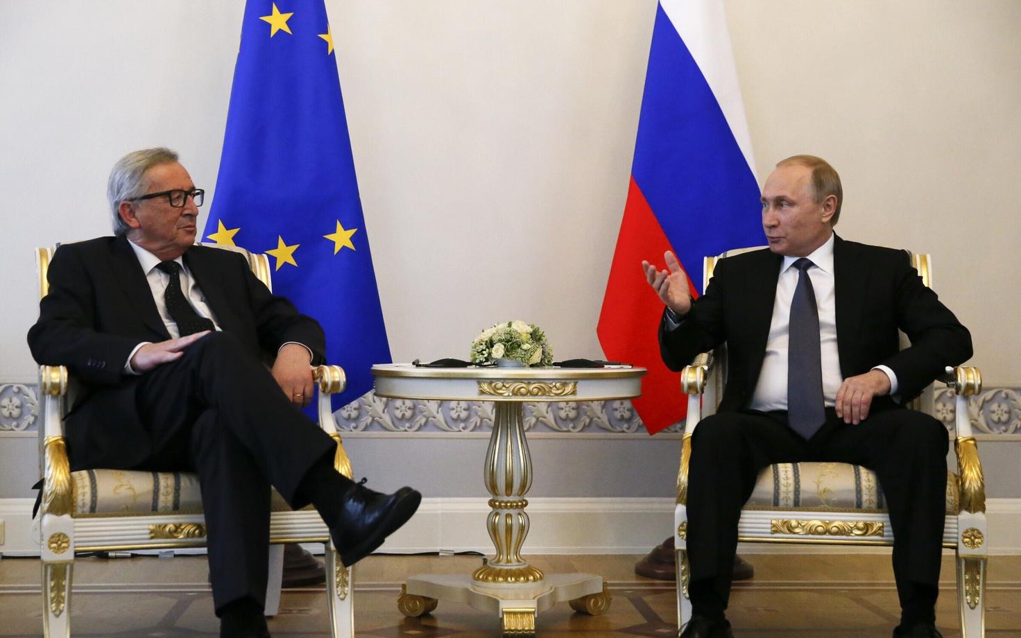 Jean-Claude Juncker ja Vladimir Putin.
