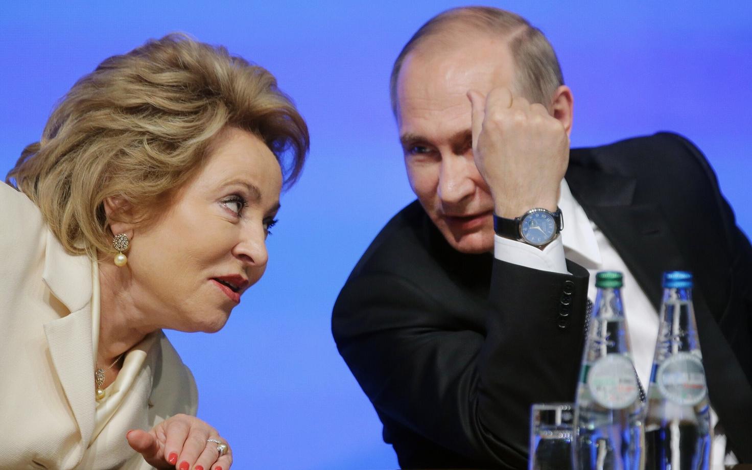 Valentina Matvijenko ja Vladimir Putin.