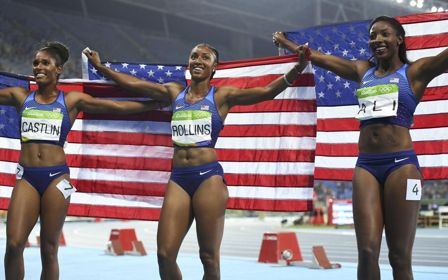 Kristi Castlin, Brianna Rollins ja Nia Ali