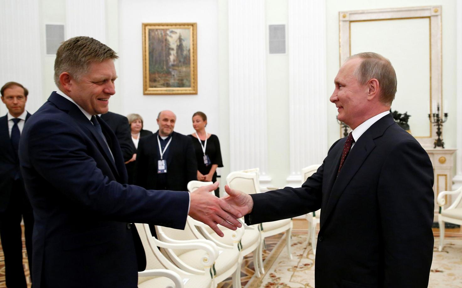 Slovakkia peaminister Robert Fico ja Venemaa president Vladimir Putin 25. augustil Moskvas.
