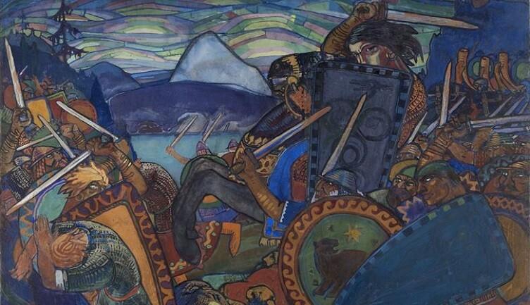 Nikolai Triik. Võitlus. 1910. Eesti Ajaloomuuseum.