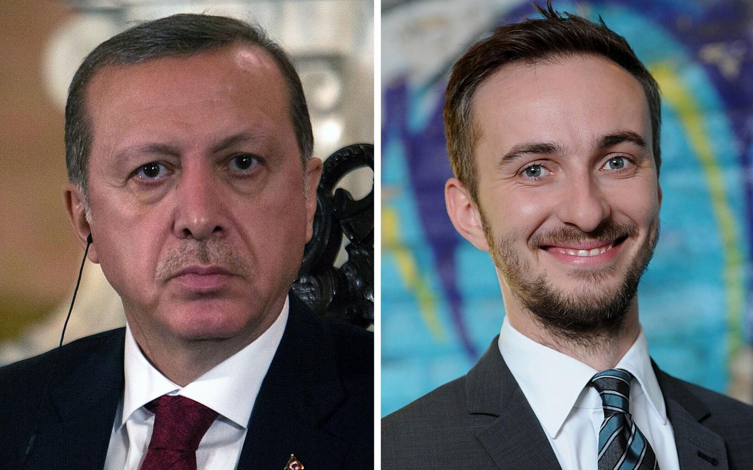 Türgi president Tayyip Erdogan ja Sebastian Böhmermann.
