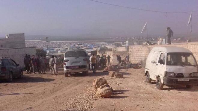 Atmeh' piiripunkt pärast ISIS-e rünnakut.