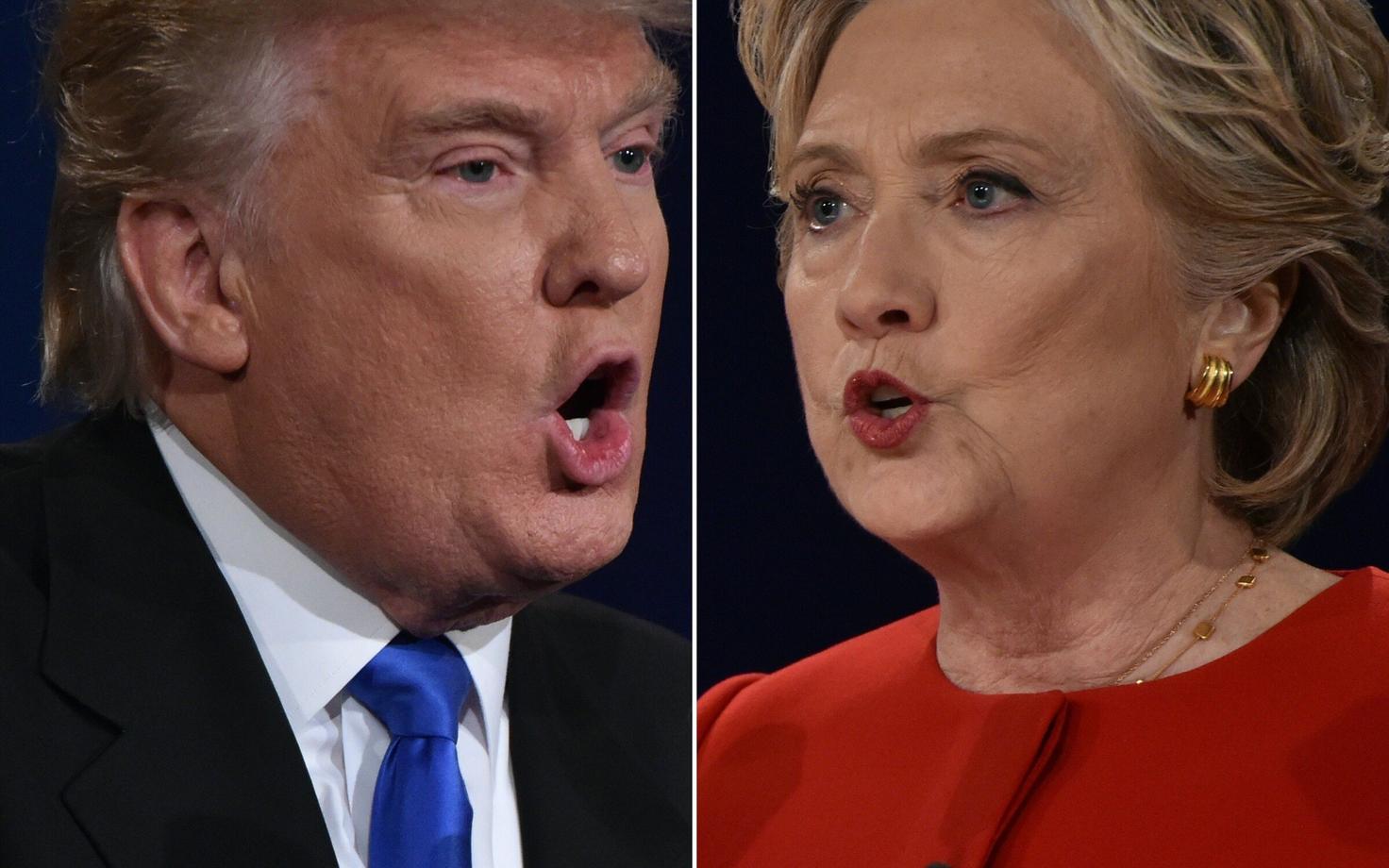 Donald Trump ja Hillaryt Clinton.
