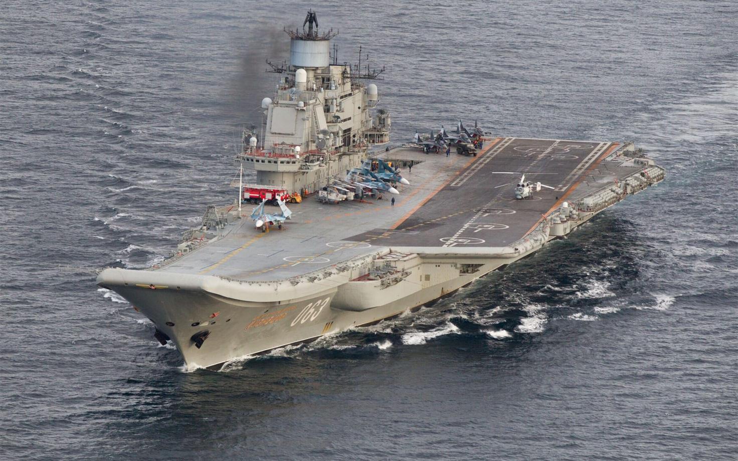 Vene lennukikandja Admiral Kuznetsov.