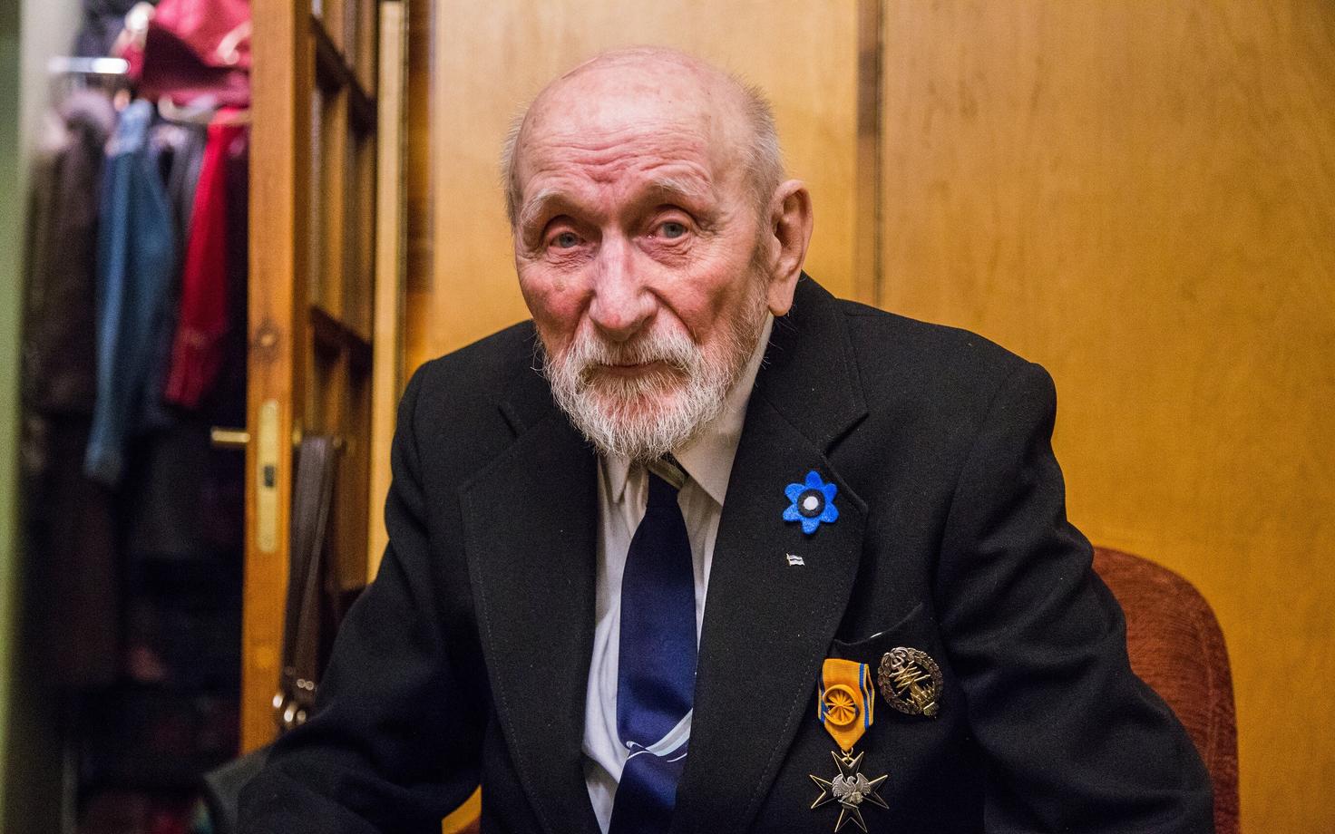 Raua tänava lahingus osalenud Eesti veteran Eduard Kuuskor.